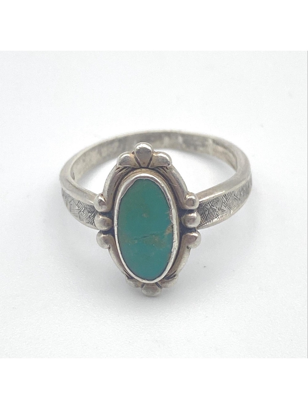 VTG Bell Trading Post Native American Sterling Silver & Turquoise Ring, 7.5 Ring